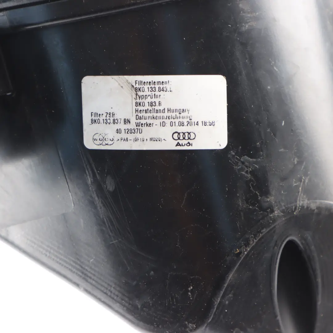 Audi A4 B8 2.0 TDI Air Filter Box Air Intake Silencer Filter Box - SKU 8K0133835CD - Part number 8K0133835CD