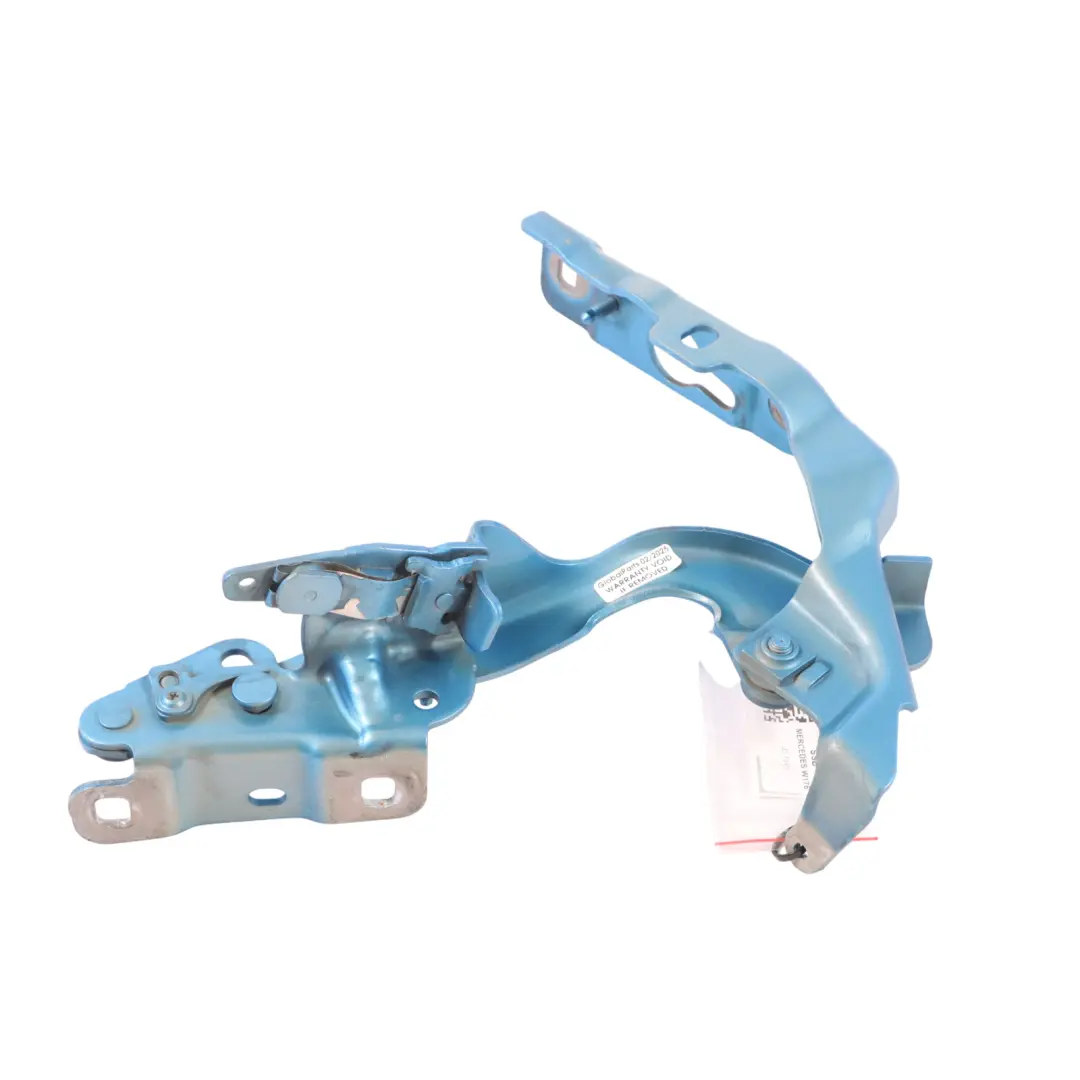 Hood Bonnet Hinge Right O/S South Seas Blue - 162 to Mercedes W176 with Part number A1768800428 Mercedes W176 Hood Bonnet Hinge Right O/S South Seas Blue - 162 - SKU A1768800428-SSB - Part number A1768800428