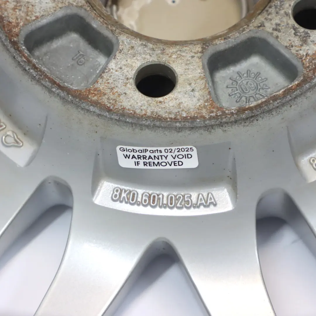 Audi A4 B8 Argento Cerchio In Lega 19" 8.5J ET:43 Doppie Razze - SKU 8K0601025AA-1 - Numero di parte 8K0601025AA