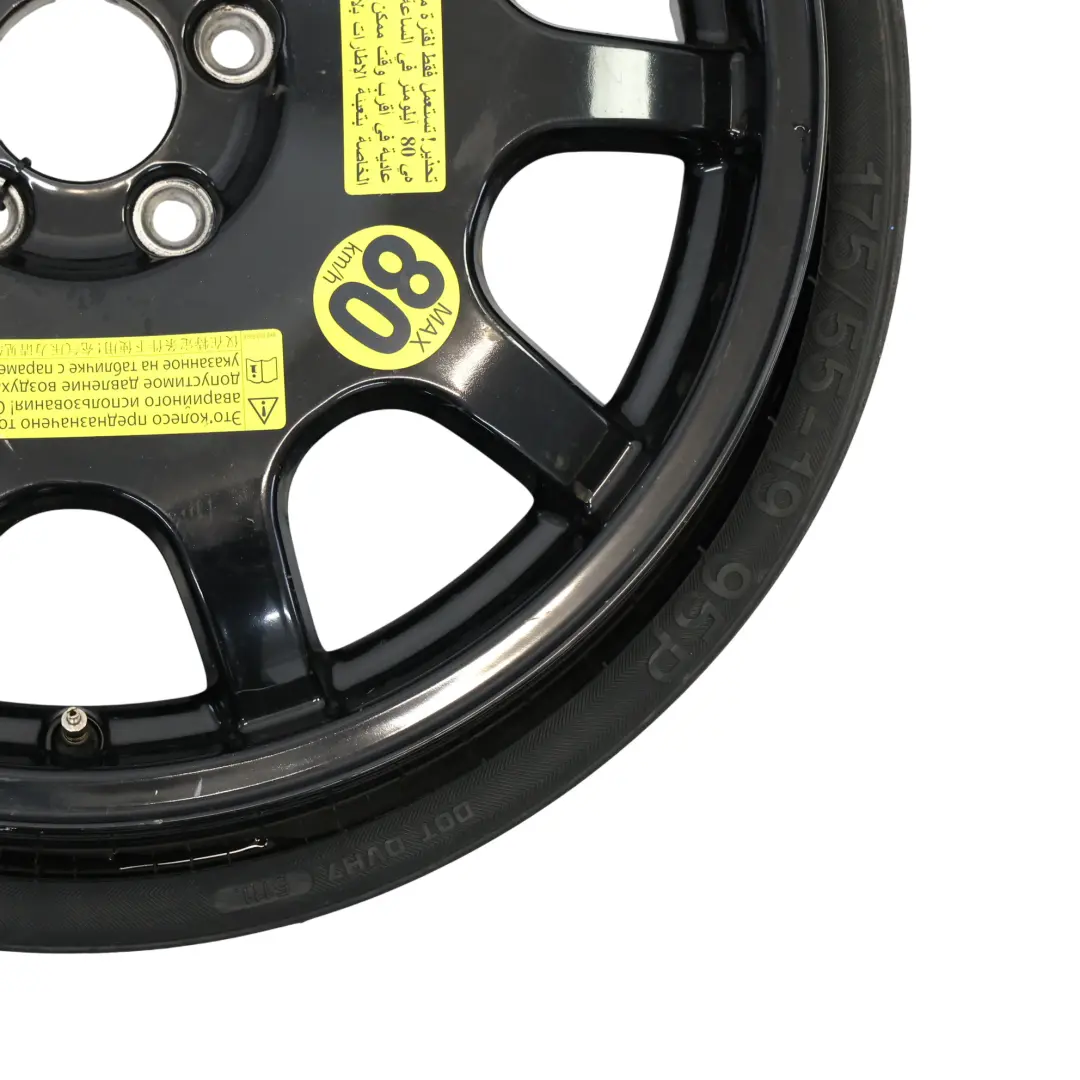 Roue Secours Acier 5X112 175/55 R19 ET:36 6J Vredestein pour Audi A4 B8 à propos du numéro de pièce 8K0601025BJ Audi A4 B8 Roue Secours Acier 5X112 175/55 R19 ET:36 6J Vredestein - SKU 8K0601025BJ - Numéro de pièce 8K0601025BJ