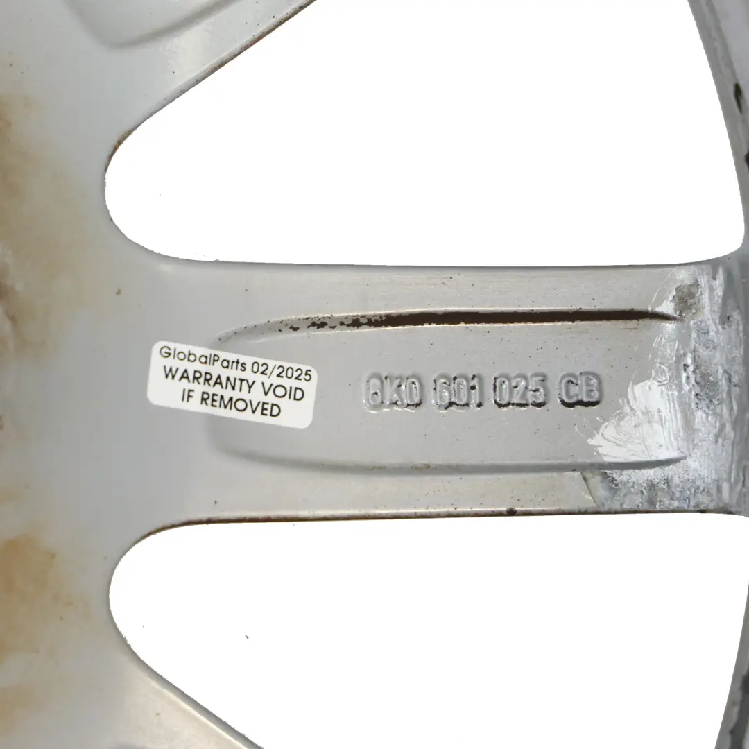 Audi A4 B8 8K Srebrna Felga Aluminiowa 18" 8J ET:47 10-Ramienna - SKU 8K0601025CB-1 - Numer Części 8K0601025CB