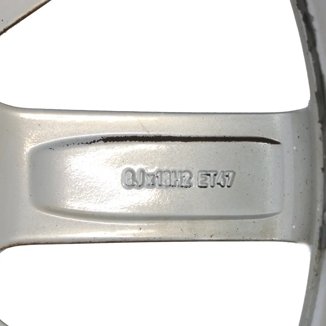 Audi A4 B8 8K Srebrna Felga Aluminiowa 18" 8J ET:47 10-Ramienna - SKU 8K0601025CB-1 - Numer Części 8K0601025CB