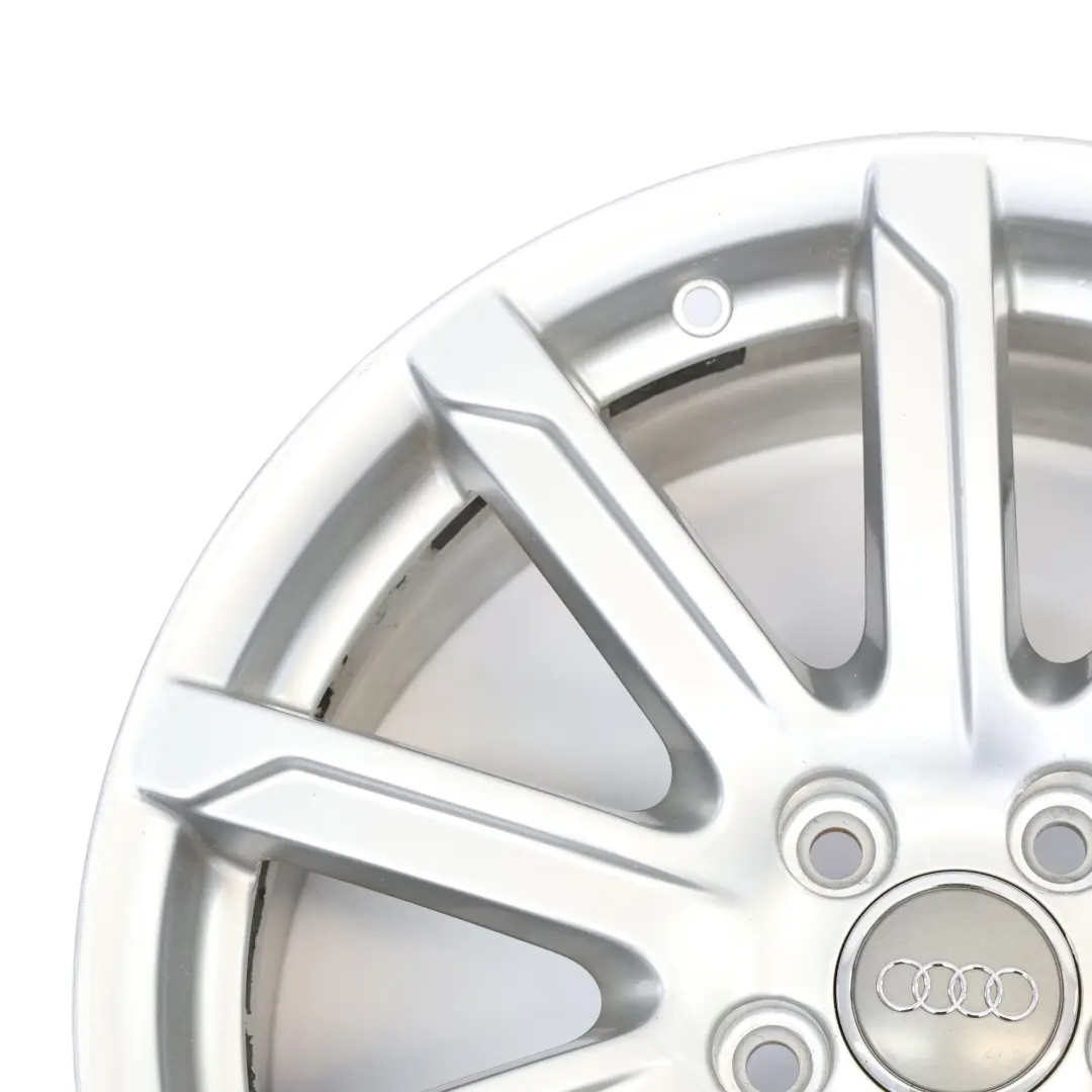 Audi A4 B8 8K Srebrna Felga Aluminiowa 18" 8J ET:47 10-Ramienna - SKU 8K0601025CB-1 - Numer Części 8K0601025CB