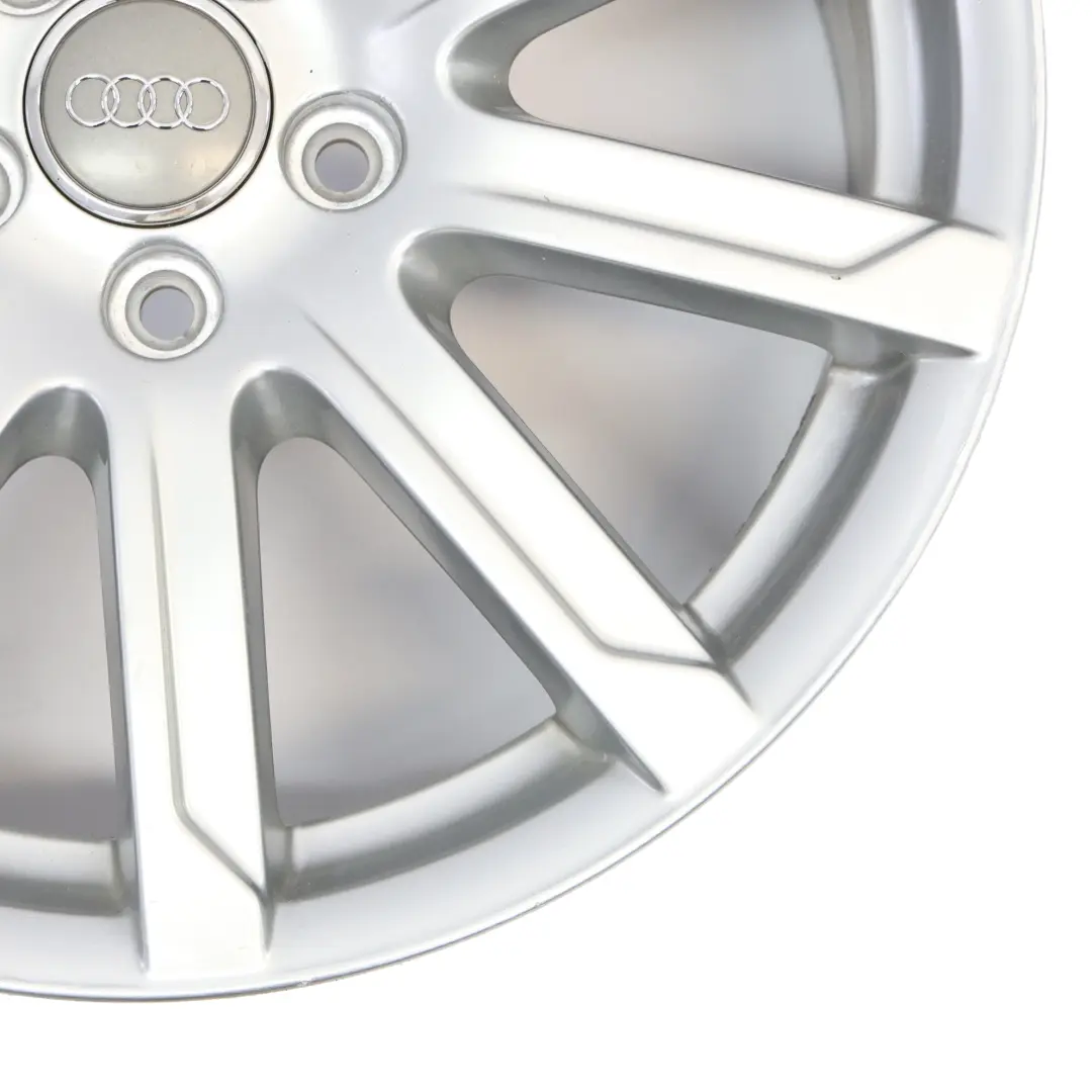 Audi A4 B8 8K Srebrna Felga Aluminiowa 18" 8J ET:47 10-Ramienna - SKU 8K0601025CB-1 - Numer Części 8K0601025CB