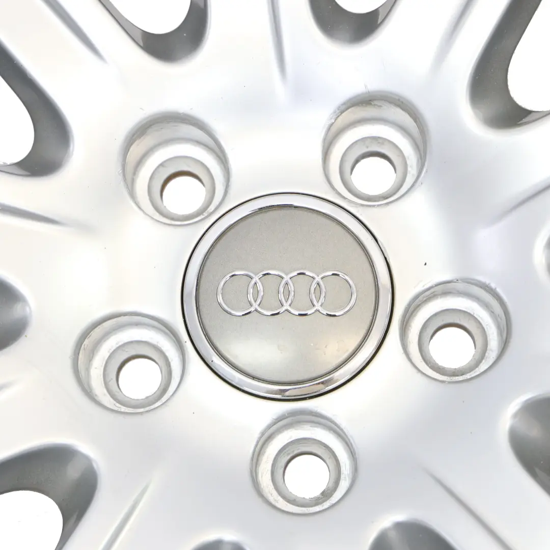 Audi A4 B8 8K Srebrna Felga Aluminiowa 18" 8J ET:47 10-Ramienna - SKU 8K0601025CB-1 - Numer Części 8K0601025CB