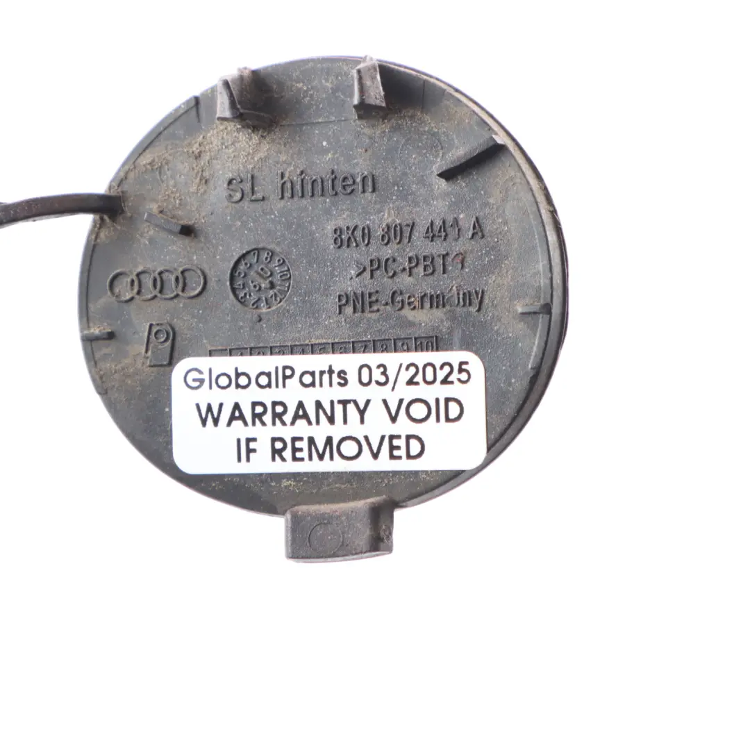 Bumper Tow Eye Hook Cover Misano Red Pearl - Z3M to Audi A4 B8 Rear with Part number 8K0807441A Audi A4 B8 Rear Bumper Tow Eye Hook Cover Misano Red Pearl - Z3M - SKU 8K0807441A-MRE - Part number 8K0807441A