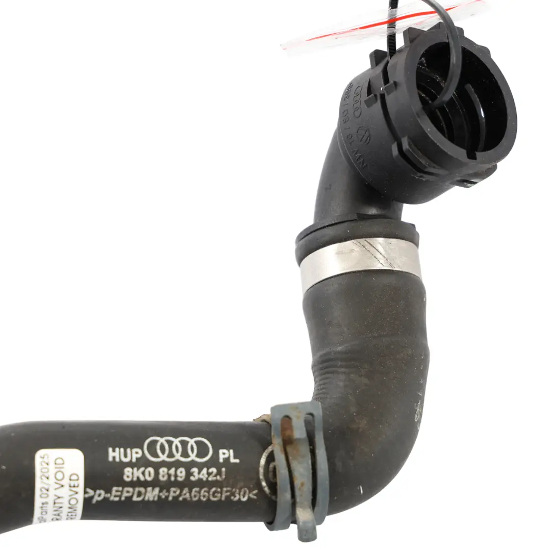 Coolant Water Hose Line Cooling Tube Pipe to Audi A5 8T 2.0 TDI with Part number 8K0819342J Audi A5 8T 2.0 TDI Coolant Water Hose Line Cooling Tube Pipe - SKU 8K0819342J - Part number 8K0819342J
