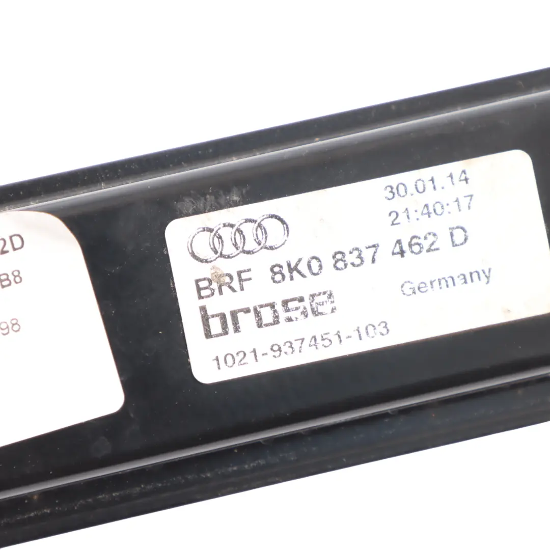 Mécanisme De Lève Vitre De Porte Avant Droite pour Audi A4 B8 à propos du numéro de pièce 8K0837462D Audi A4 B8 Mécanisme De Lève Vitre De Porte Avant Droite - SKU 8K0837462D - Numéro de pièce 8K0837462D