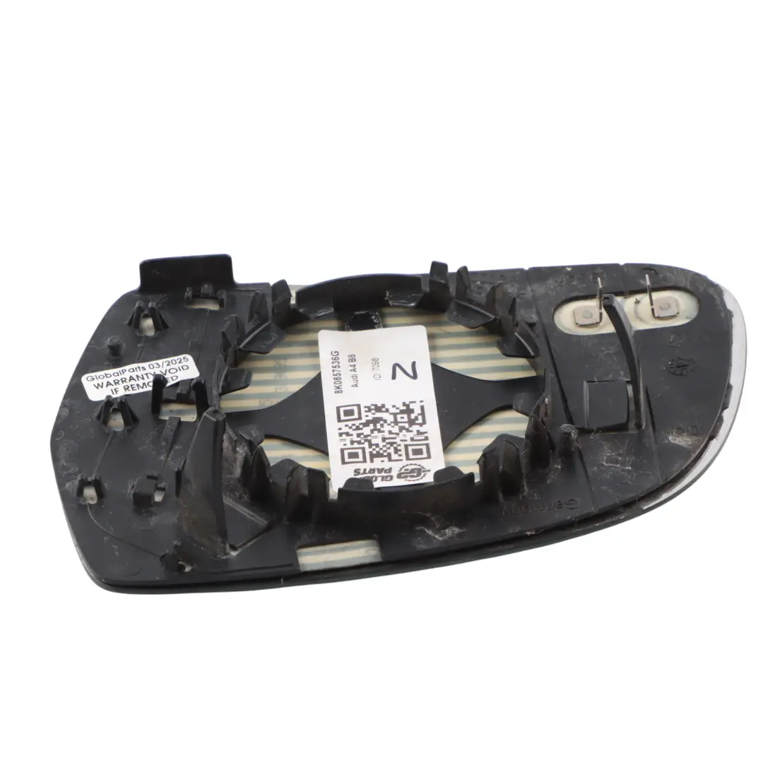 Specchietto Retrovisore Di Vetro Porta Destra Riscaldato per Audi A4 B8 con numero di parte 8K0857536G Audi A4 B8 Specchietto Retrovisore Di Vetro Porta Destra Riscaldato - SKU 8K0857536G - Numero di parte 8K0857536G