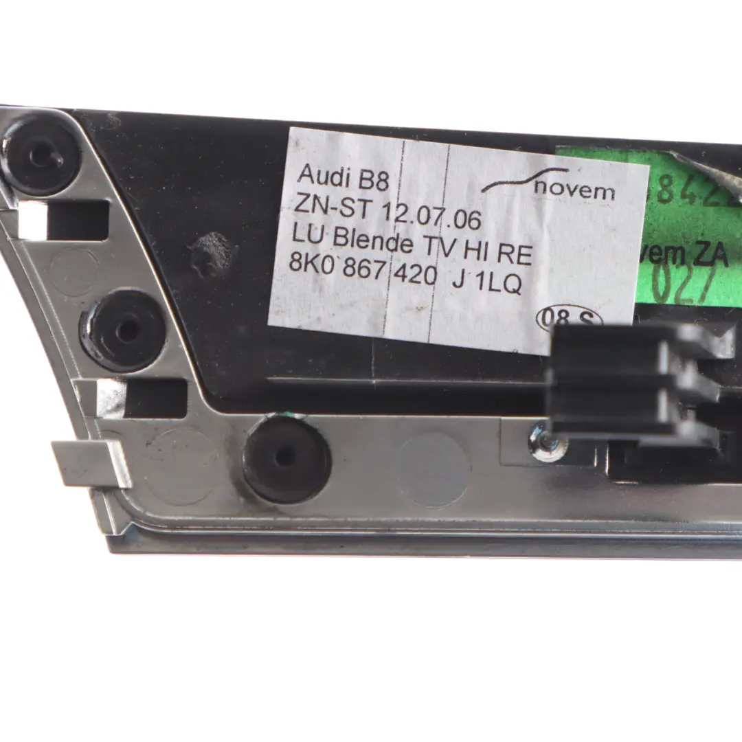 Audi A5 8T Tylna Listwa Drzwi Wewnętrzna Prawy Tył - SKU 8K0867420J - Numer Części 8K0867420J