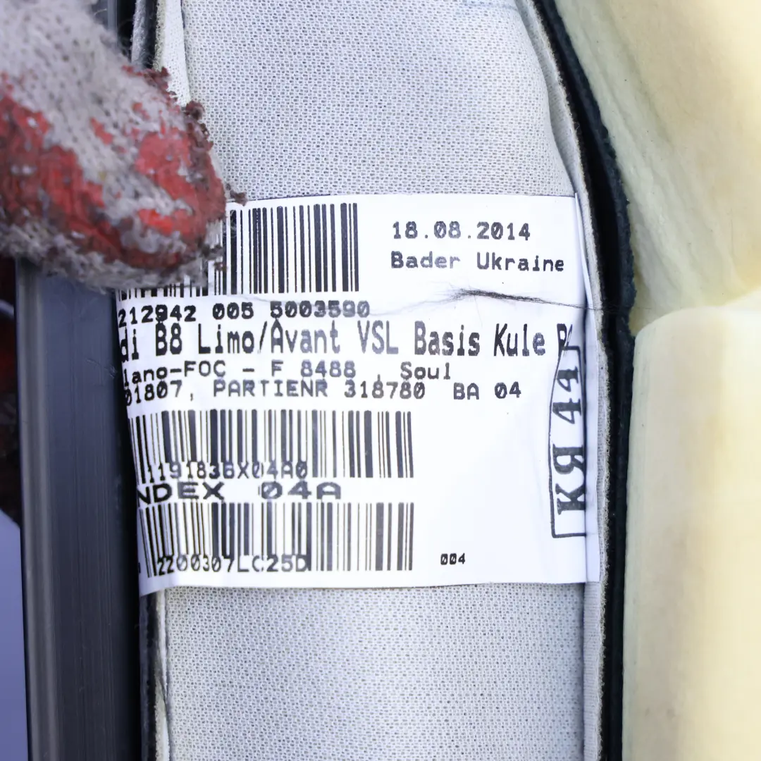 Housse De Siège Avant Gauche En Cuir pour Audi A4 B8 à propos du numéro de pièce 8K0881405BB Audi A4 B8 Housse De Siège Avant Gauche En Cuir - SKU 8K0881405BB - Numéro de pièce 8K0881405BB