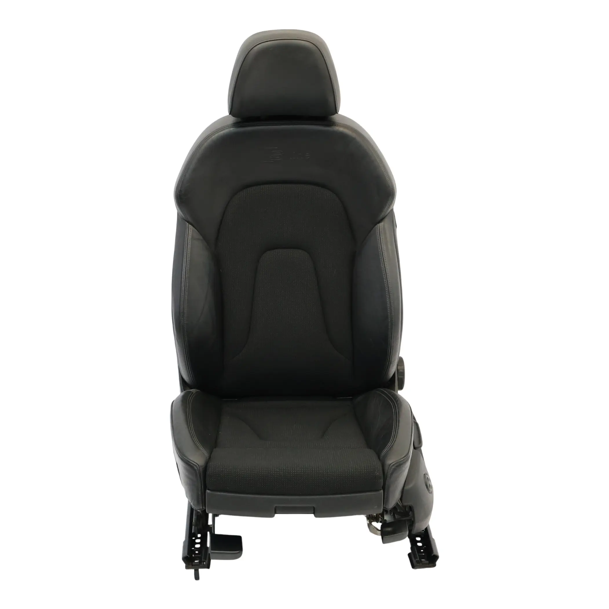 Audi A4 B8 Berlina Sedile Anteriore S-Line Sinistro Mezza Pelle Anima Nera