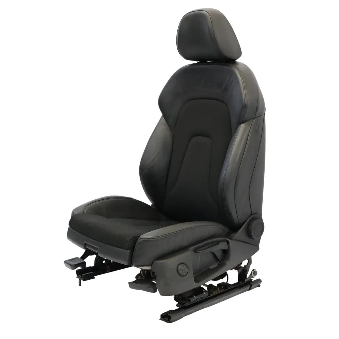 Front Seat S-Line Left N/S Half Leather Soul Black to Audi A4 B8 Sedan Sport with Part number 8K0881805Q Audi A4 B8 Sedan Sport Front Seat S-Line Left N/S Half Leather Soul Black - SKU 8K0881805Q-1 - Part number 8K0881805Q