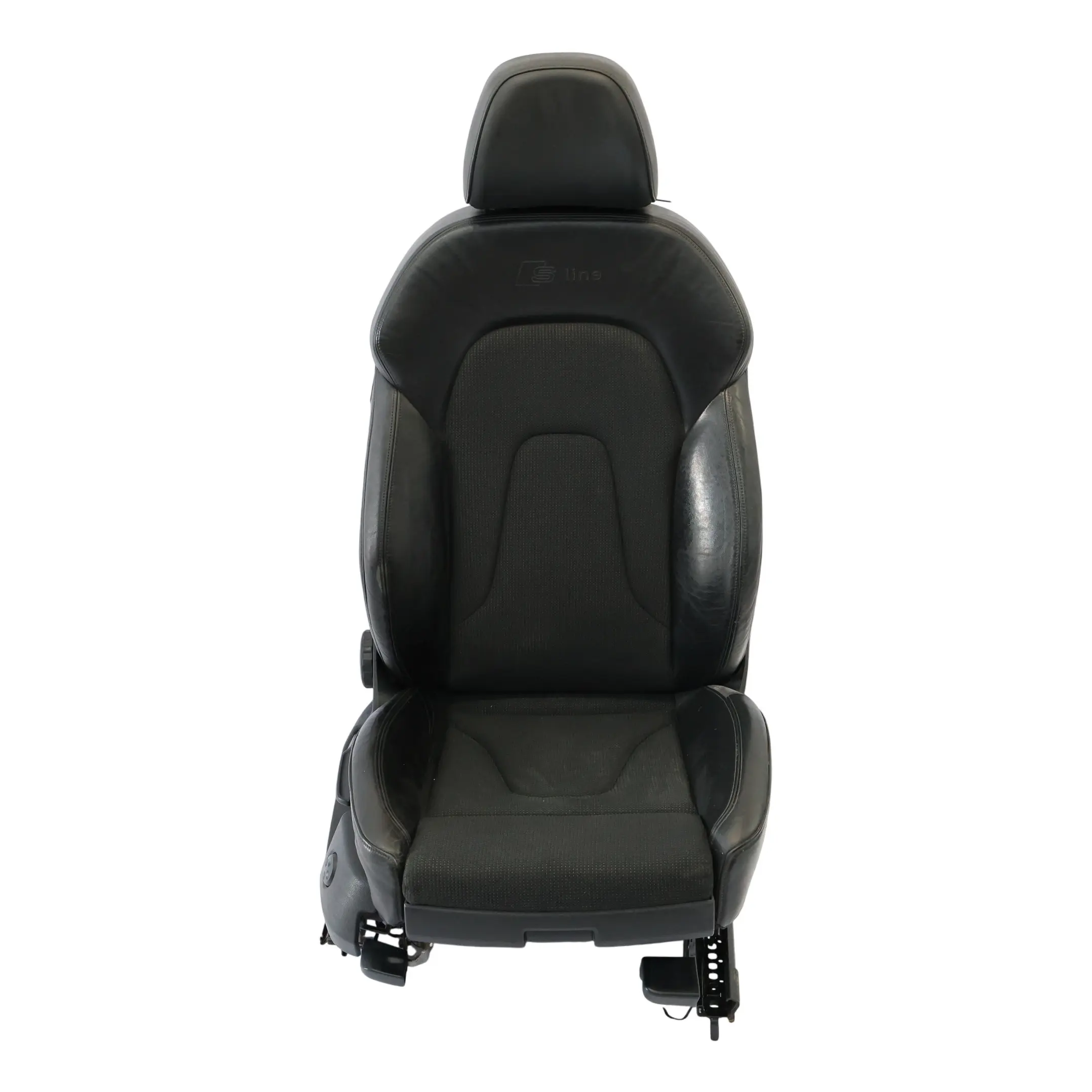 Audi A4 B8 Sedan Sport Front Seat S-Line Right O/S Half Leather Soul Black