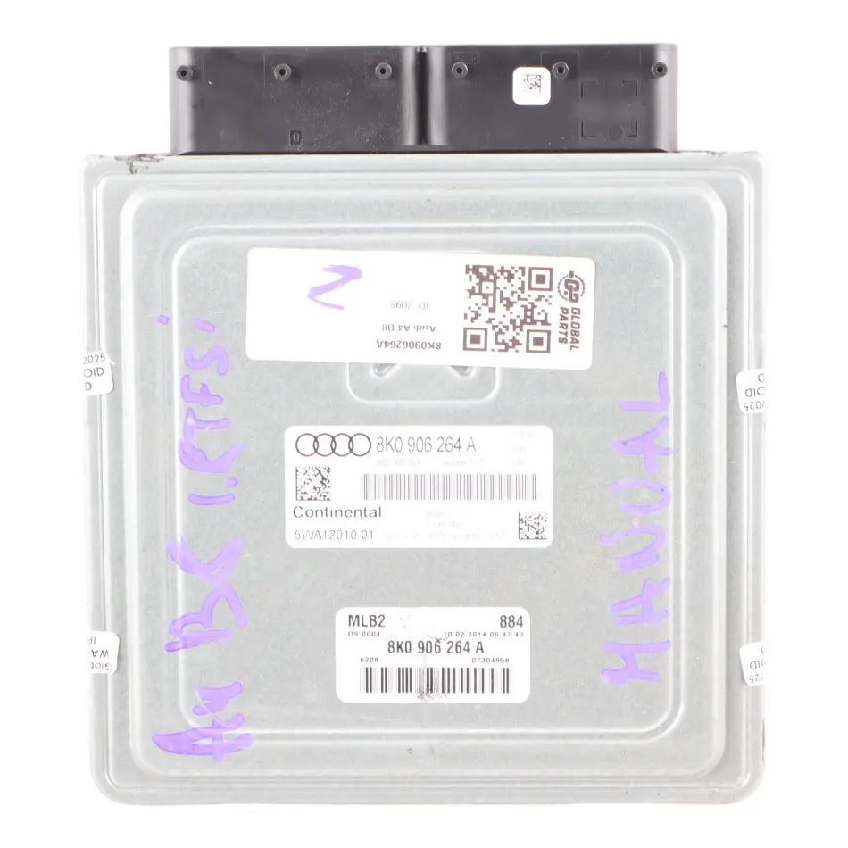 8K A5 8T 1.8 TFSI CJEB Engine Control Unit ECU Manual to Audi A4 B8 with Part number 8K0906264A Audi A4 B8 8K A5 8T 1.8 TFSI CJEB Engine Control Unit ECU Manual - SKU 8K0906264A - Part number 8K0906264A