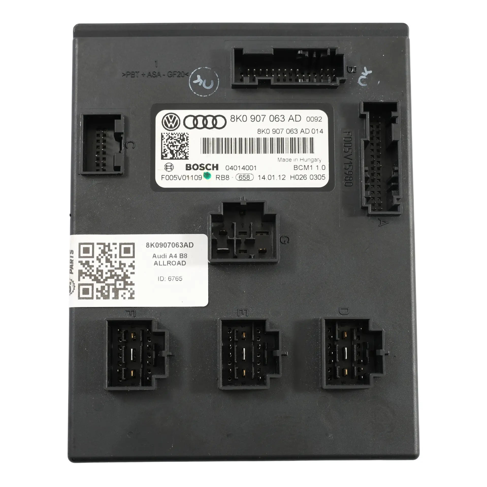 Audi A4 B8 Módulo De Control De Confort De La Carrocería BCM 8K0907063AD