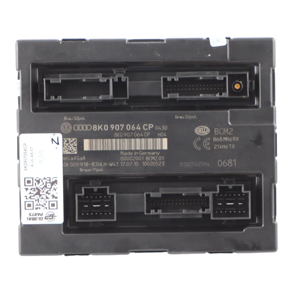 Body Control Module Audi A4 B8 A5 8T BCM Comfort Control Unit to with Part number 8K0907064CP Body Control Module Audi A4 B8 A5 8T BCM Comfort Control Unit - SKU 8K0907064CP - Part number 8K0907064CP