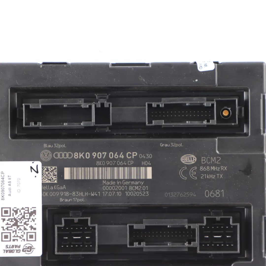  Module Commande Carrosserie Audi A4 B8 A5 8T BCM Unité Confort - SKU 8K0907064CP - Numéro de pièce 8K0907064CP