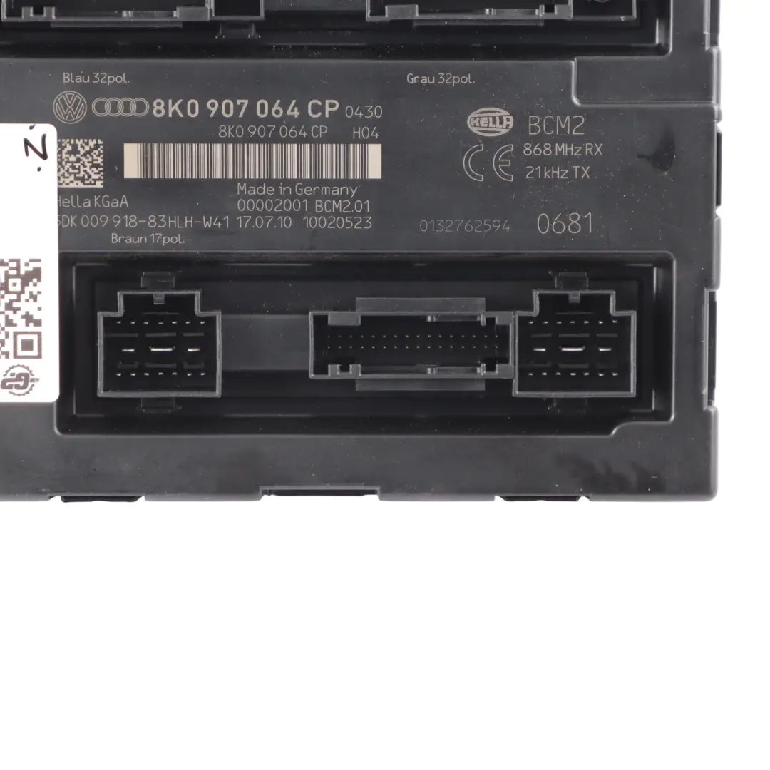  Modulo Controllo Corpo Audi A4 B8 A5 8T BCM Unità Controllo Comfort - SKU 8K0907064CP - Numero di parte 8K0907064CP