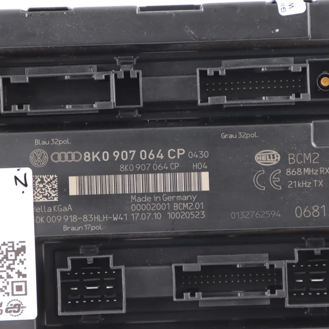  Modulo Controllo Corpo Audi A4 B8 A5 8T BCM Unità Controllo Comfort - SKU 8K0907064CP - Numero di parte 8K0907064CP