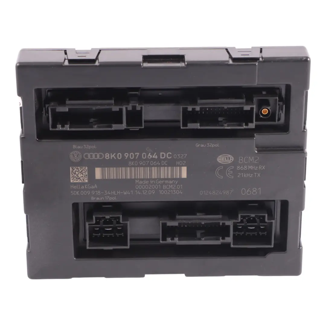 Modulo Controllo Corpo Audi A4 B8 A5 8T BCM Unità Comfort per con numero di parte 8K0907064DC Modulo Controllo Corpo Audi A4 B8 A5 8T BCM Unità Comfort - SKU 8K0907064DC - Numero di parte 8K0907064DC