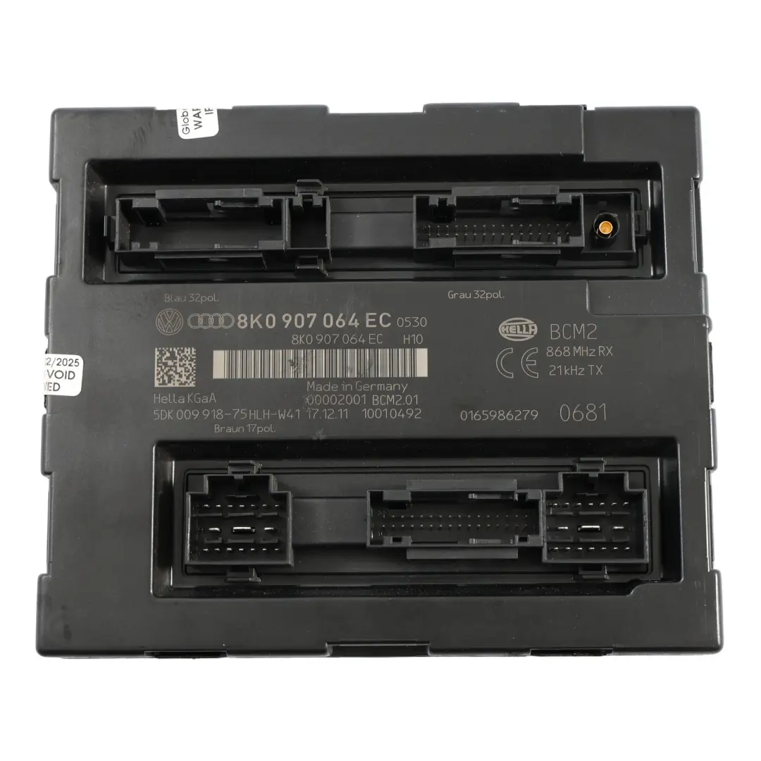 Audi A4 B8 Body Control Comfort Unit Module BCM Convenience Unit - SKU 8K0907064EC - Part number 8K0907064EC
