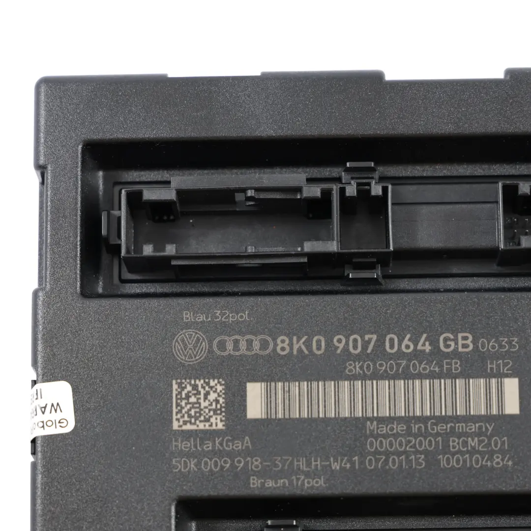 Módulo De Control De La Carrocería De La ECU Del Audi A5 8T para con número de pieza 8K0907064GB Módulo De Control De La Carrocería De La ECU Del Audi A5 8T - SKU 8K0907064GB - Número de pieza 8K0907064GB