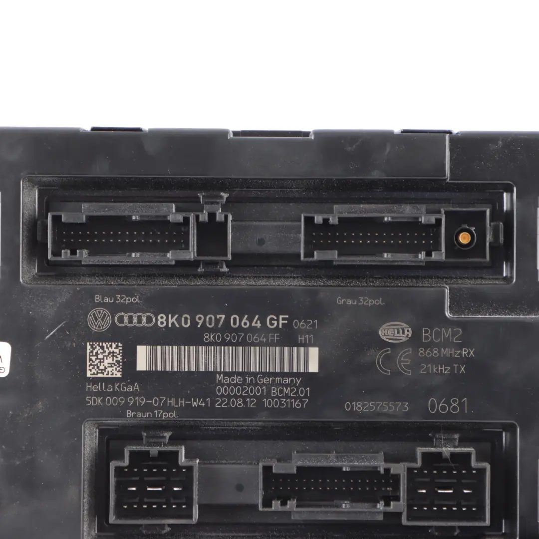 Audi A5 8T Body Control Comfort Unit Module BCM Unit ECU - SKU 8K0907064GF - Part number 8K0907064GF