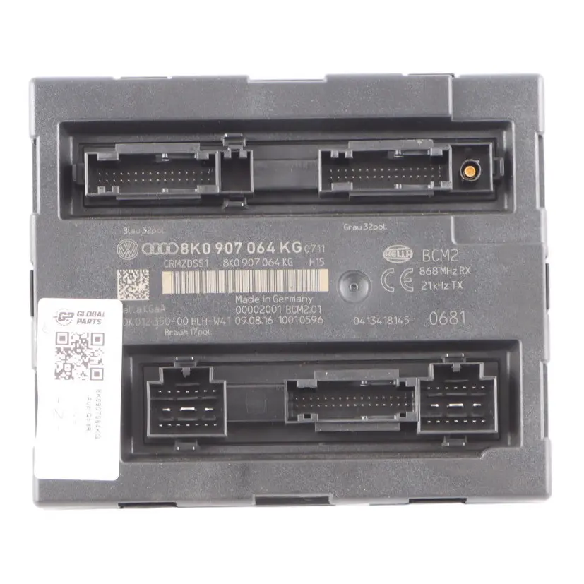 Módulo De Control De Carrocería ECU Unidad De Control para Audi Q5 8R con número de pieza 8K0907064KG Audi Q5 8R Módulo De Control De Carrocería ECU Unidad De Control - SKU 8K0907064KG - Número de pieza 8K0907064KG