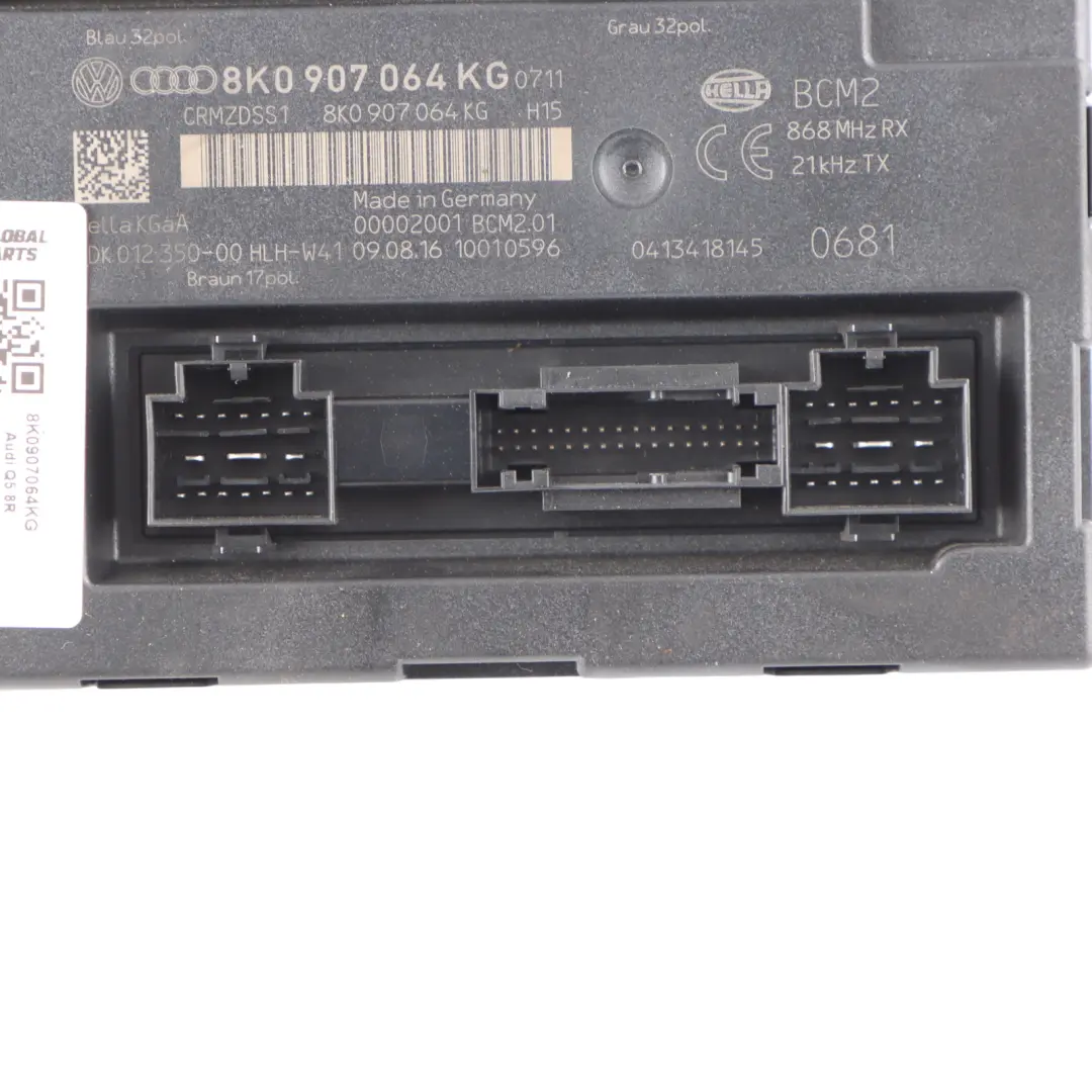 Module De Commande De Carrosserie ECU pour Audi Q5 8R à propos du numéro de pièce 8K0907064KG Audi Q5 8R Module De Commande De Carrosserie ECU - SKU 8K0907064KG - Numéro de pièce 8K0907064KG
