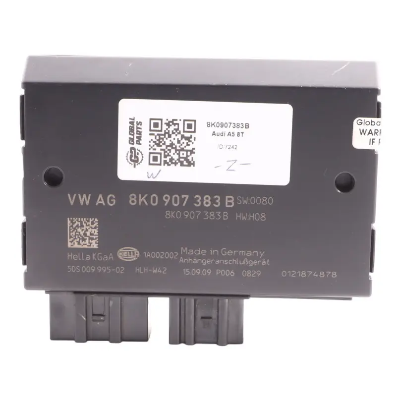 Audi A5 8T Towbar Trailer Hitch Control Module Unit ECU - SKU 8K0907383B - Part number 8K0907383B