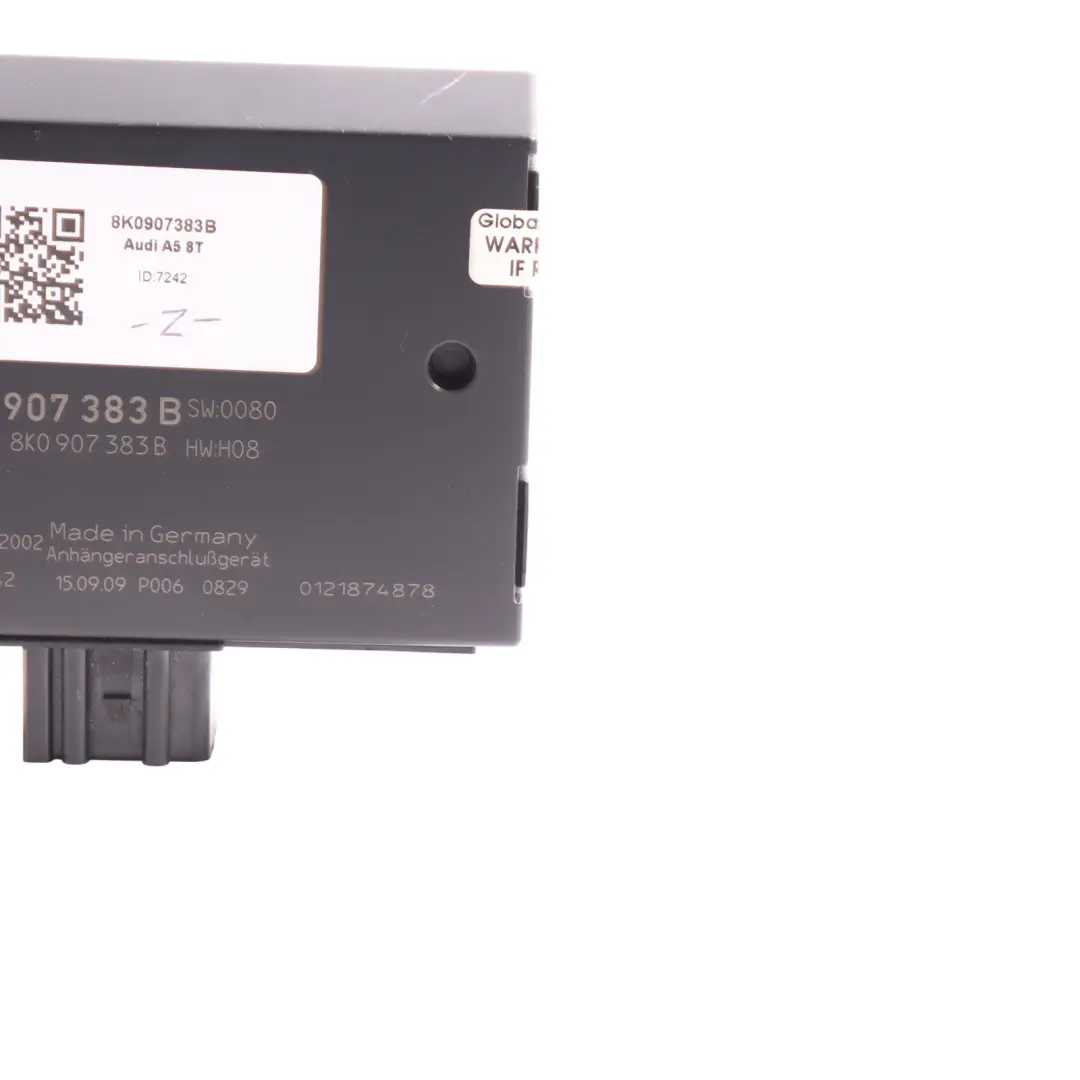 Audi A5 8T Towbar Trailer Hitch Control Module Unit ECU - SKU 8K0907383B - Part number 8K0907383B