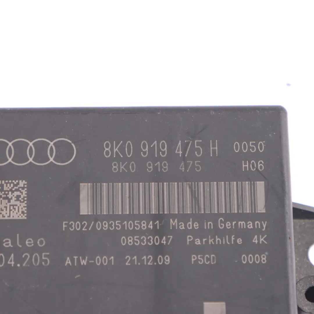 Parking Distance Control Module Unit ECU to Audi A4 B8 A5 8T with Part number 8K0919475H Audi A4 B8 A5 8T Parking Distance Control Module Unit ECU - SKU 8K0919475H - Part number 8K0919475H