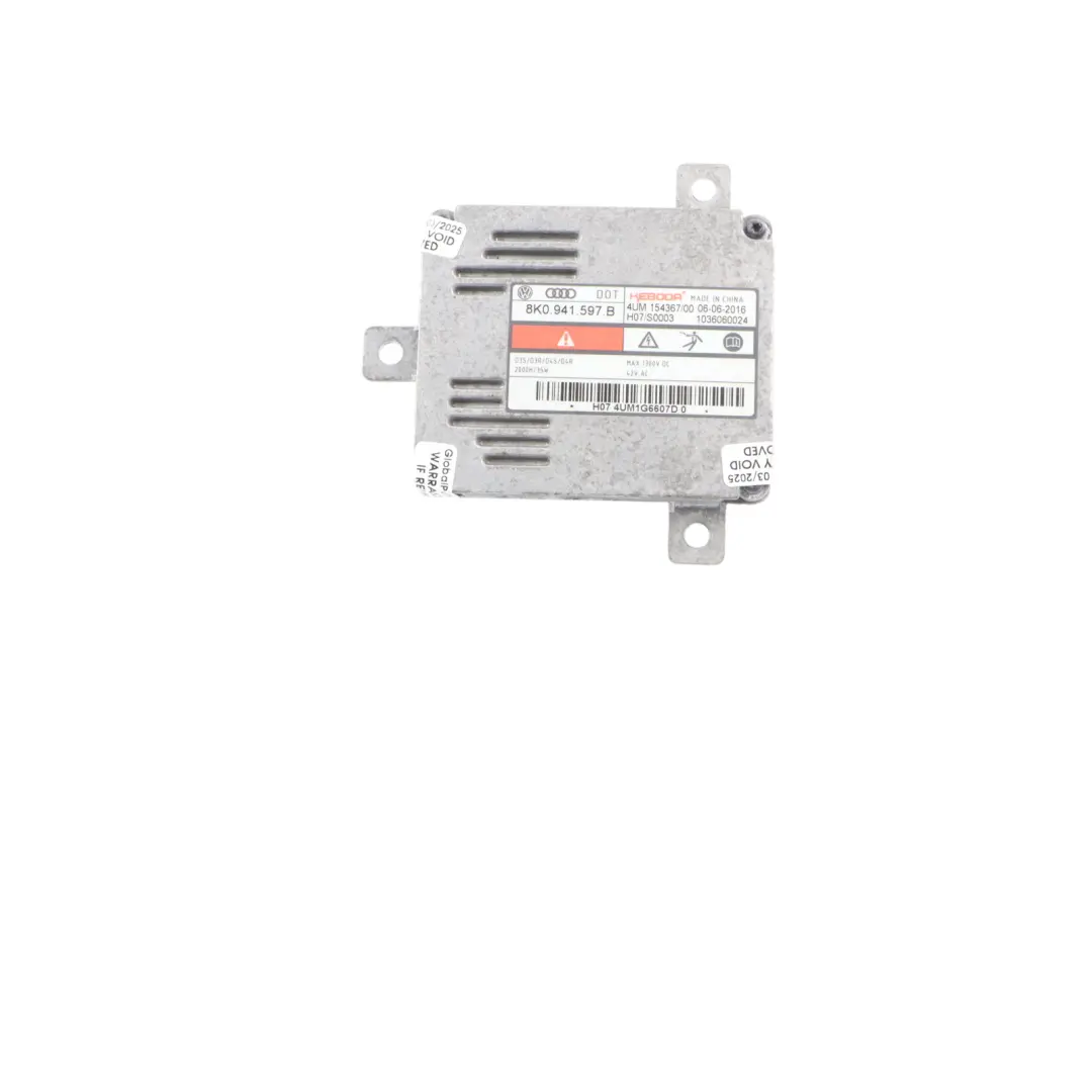 Audi A5 8T Xenon Ballast Headlight Control Module Unit ECU - SKU 8K0941597B-1 - Part number 8K0941597B