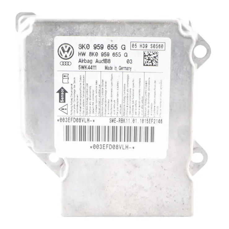 SRS Air Module Control Unit ECU to Audi A4 B8 with Part number 8K0959655Q Audi A4 B8 SRS Air Module Control Unit ECU - SKU 8K0959655Q - Part number 8K0959655Q