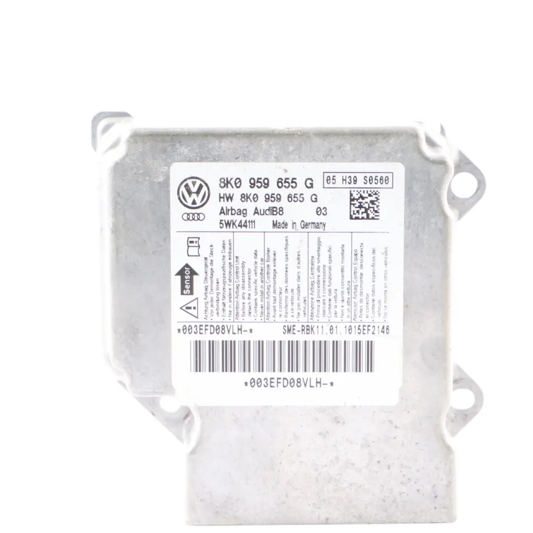 SRS Air Module Control Unit ECU to Audi A4 B8 with Part number 8K0959655Q Audi A4 B8 SRS Air Module Control Unit ECU - SKU 8K0959655Q - Part number 8K0959655Q