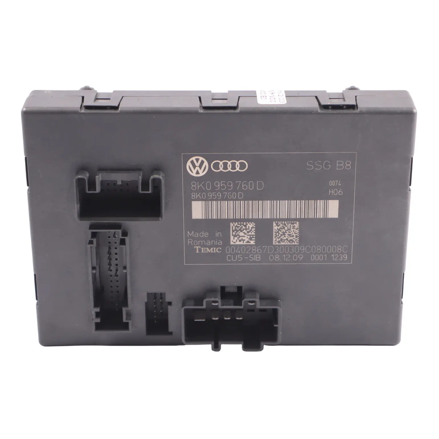Audi A5 8T Conductor Delantero Unidad Control Módulo Ajuste Asiento 8K0959760D