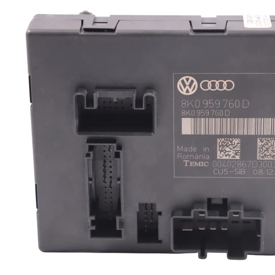 Anteriore Driver Site Modulo Controllo Regolazione Sedile per Audi A5 8T con numero di parte 8K0959760D Audi A5 8T Anteriore Driver Site Modulo Controllo Regolazione Sedile - SKU 8K0959760D - Numero di parte 8K0959760D
