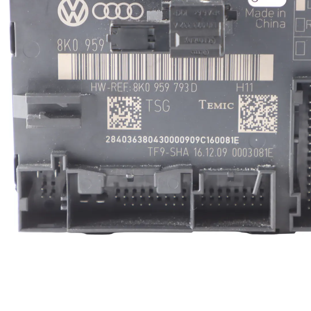 Door Module Control Front Unit ECU to Audi A4 B8 A5 8T with Part number 8K0959793H Audi A4 B8 A5 8T Door Module Control Front Unit ECU - SKU 8K0959793H - Part number 8K0959793H