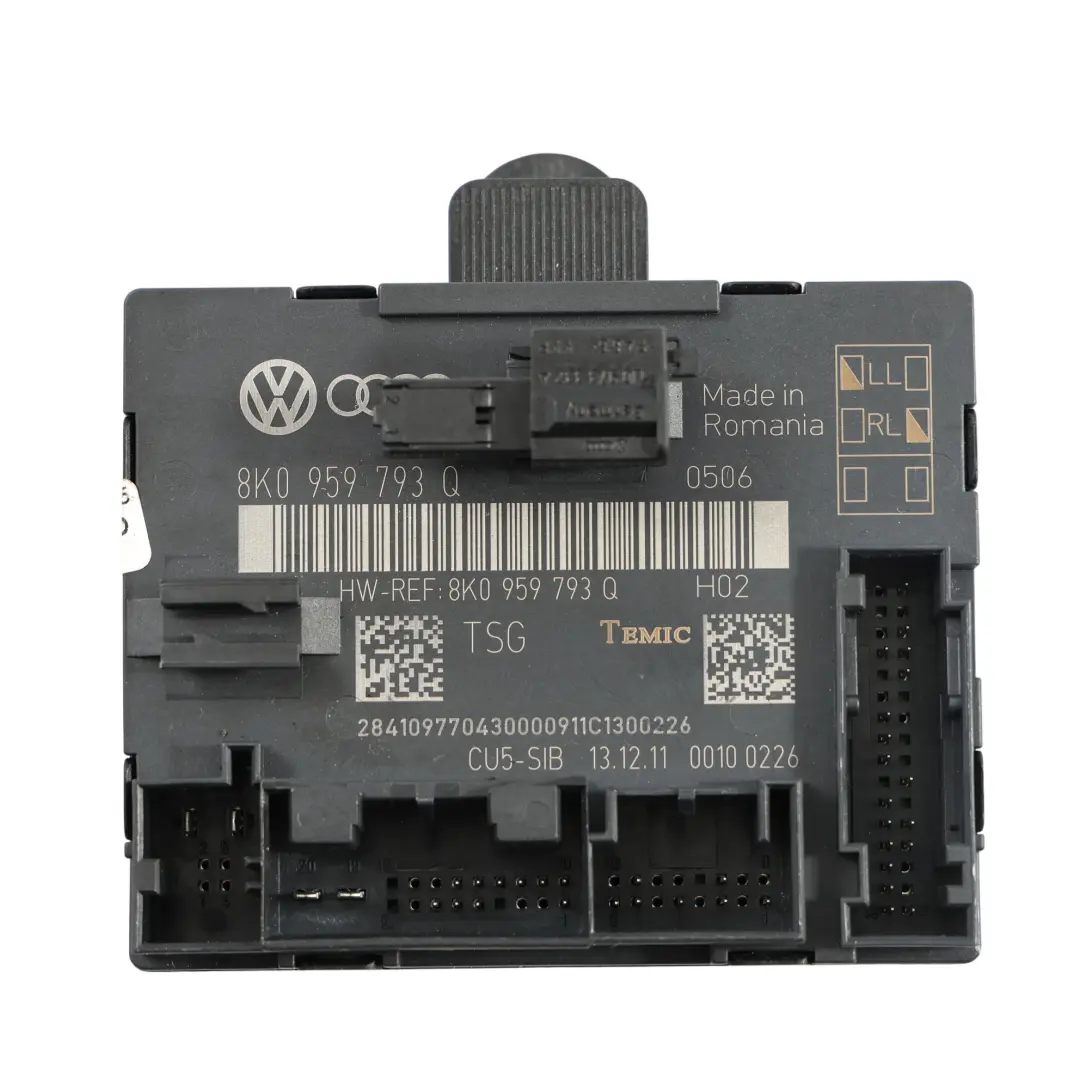 Türmodul Steuergerät ECU Vorne Fahrerseite für Audi A4 B8 mit Teilenummer 8K0959793Q Audi A4 B8 Türmodul Steuergerät ECU Vorne Fahrerseite - SKU 8K0959793Q - Teilenummer 8K0959793Q