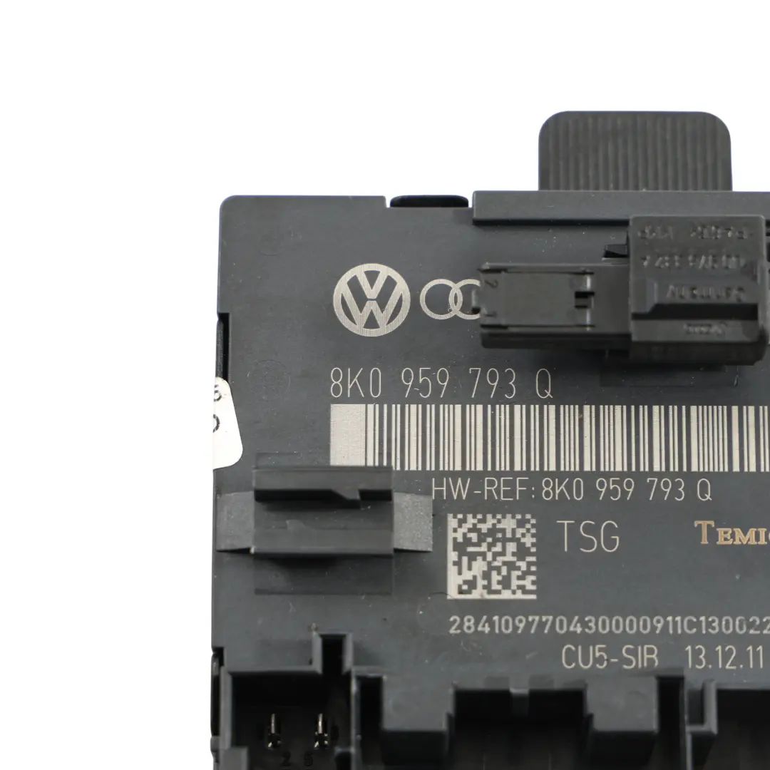 Module De Commande De Porte Avant Côté Conducteur pour Audi A4 B8 à propos du numéro de pièce 8K0959793Q Audi A4 B8 Module De Commande De Porte Avant Côté Conducteur - SKU 8K0959793Q - Numéro de pièce 8K0959793Q