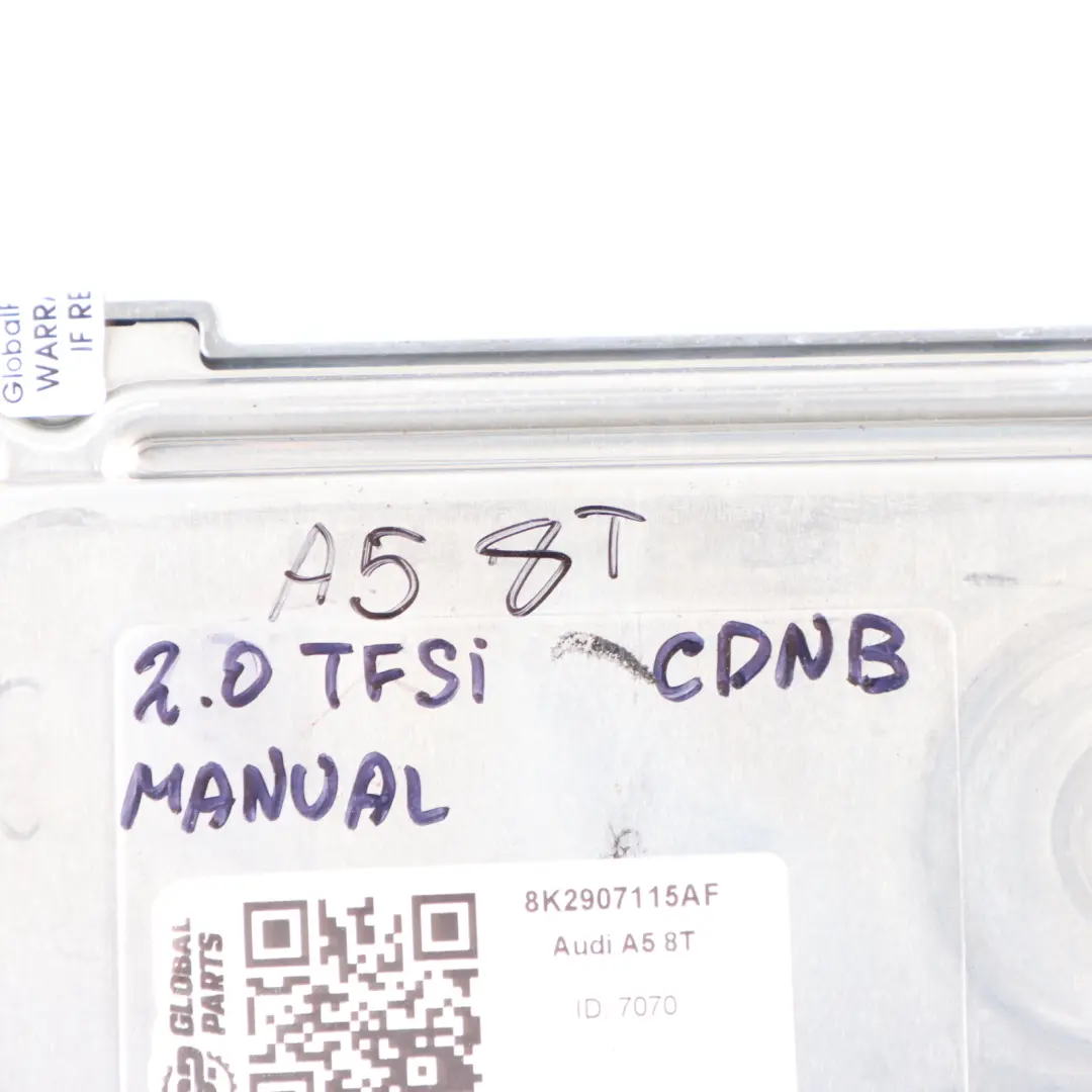 Audi A5 8T 2.0 TFSI CDNB 180HP Engine Control Unit ECU Manual - SKU 8K2907115AF - Part number 8K2907115AF