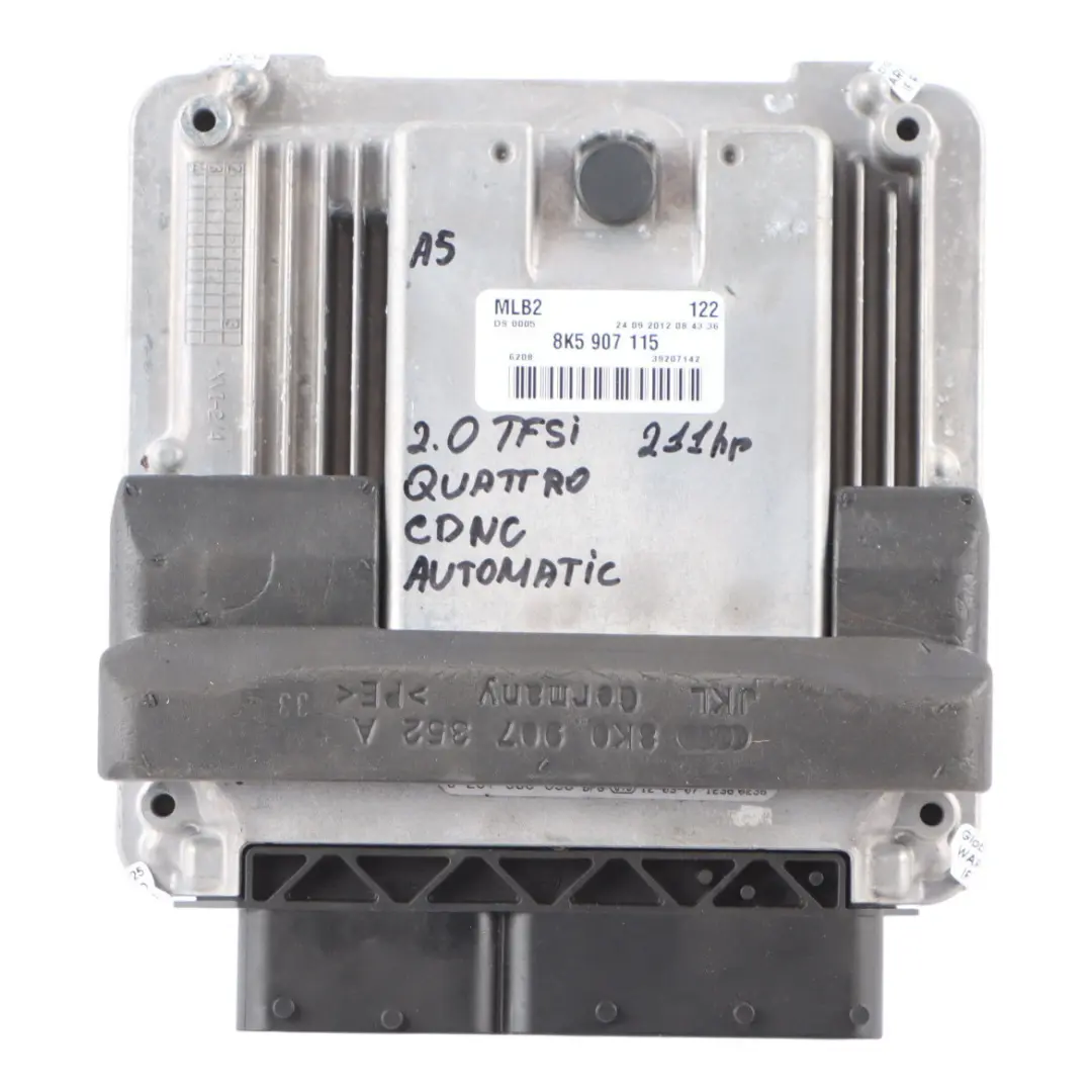 CDNC Quattro 211HP Engine Control Unit ECU to Audi A4 B8 A5 8T 2.0 TFSI with Part number 8K5907115 Audi A4 B8 A5 8T 2.0 TFSI CDNC Quattro 211HP Engine Control Unit ECU - SKU 8K5907115 - Part number 8K5907115