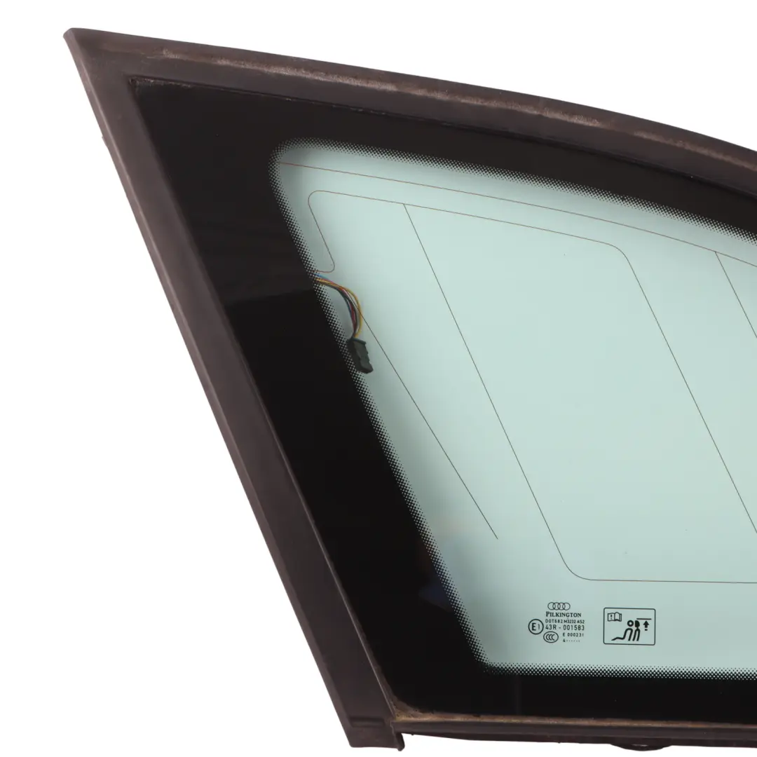 Audi A4 B8 Quarter Side Window Glass Green Rear Left N/S AS2 - SKU 8K9845299M - Part number 8K9845299M