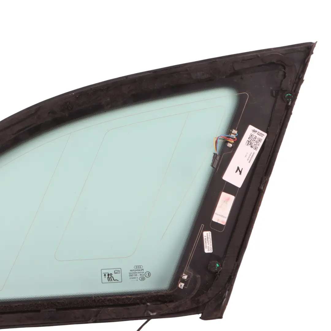 Audi A4 B8 Quarter Side Window Glass Green Rear Left N/S AS2 - SKU 8K9845299M - Part number 8K9845299M