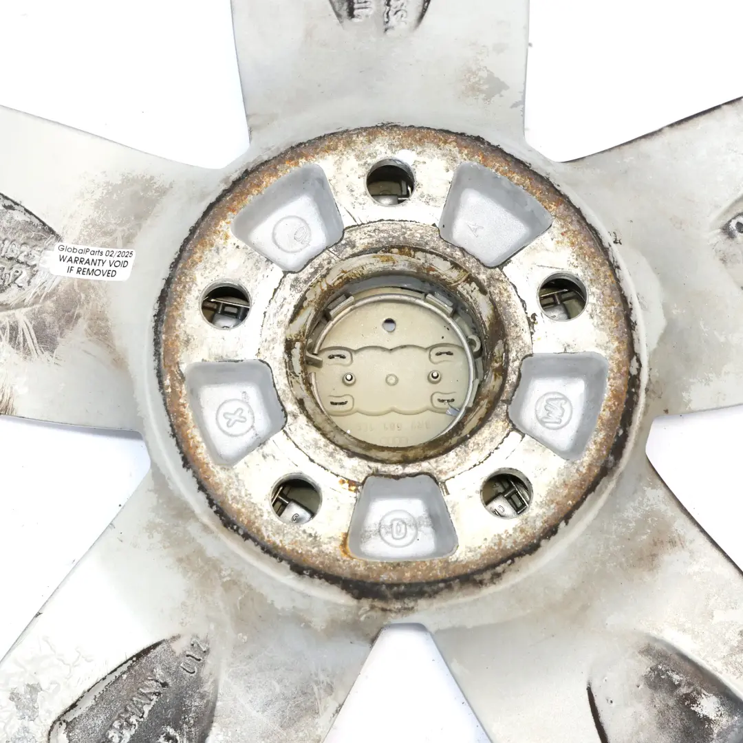 Audi A3 8P Silver Wheel Alloy Rim 17" 7,5J ET:56 Star Spoke - SKU 8P0601025BL-4 - Part number 8P0601025BL