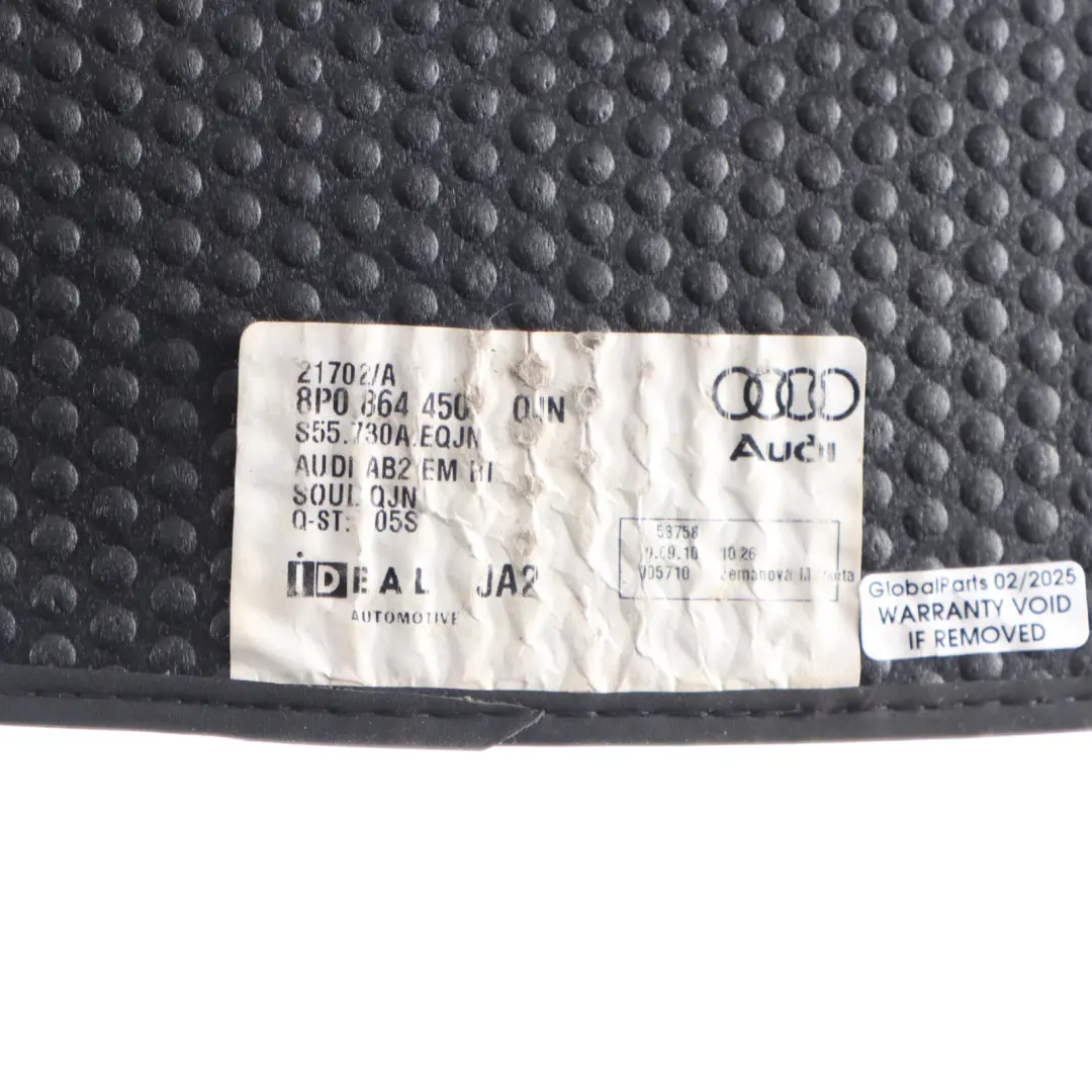 Audi A3 8P Floor Mats Interior Rear Floor Mat Carpet Cover Set Black - SKU 8P0864450 - Part number 8P0864450