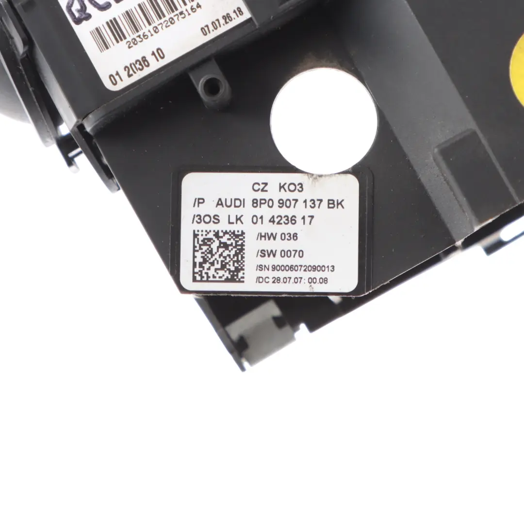 Audi A3 8P Switch Cluster Steering Column Wiper Stalk Slip Indicator - SKU 8P0907137BK - Part number 8P0907137BK
