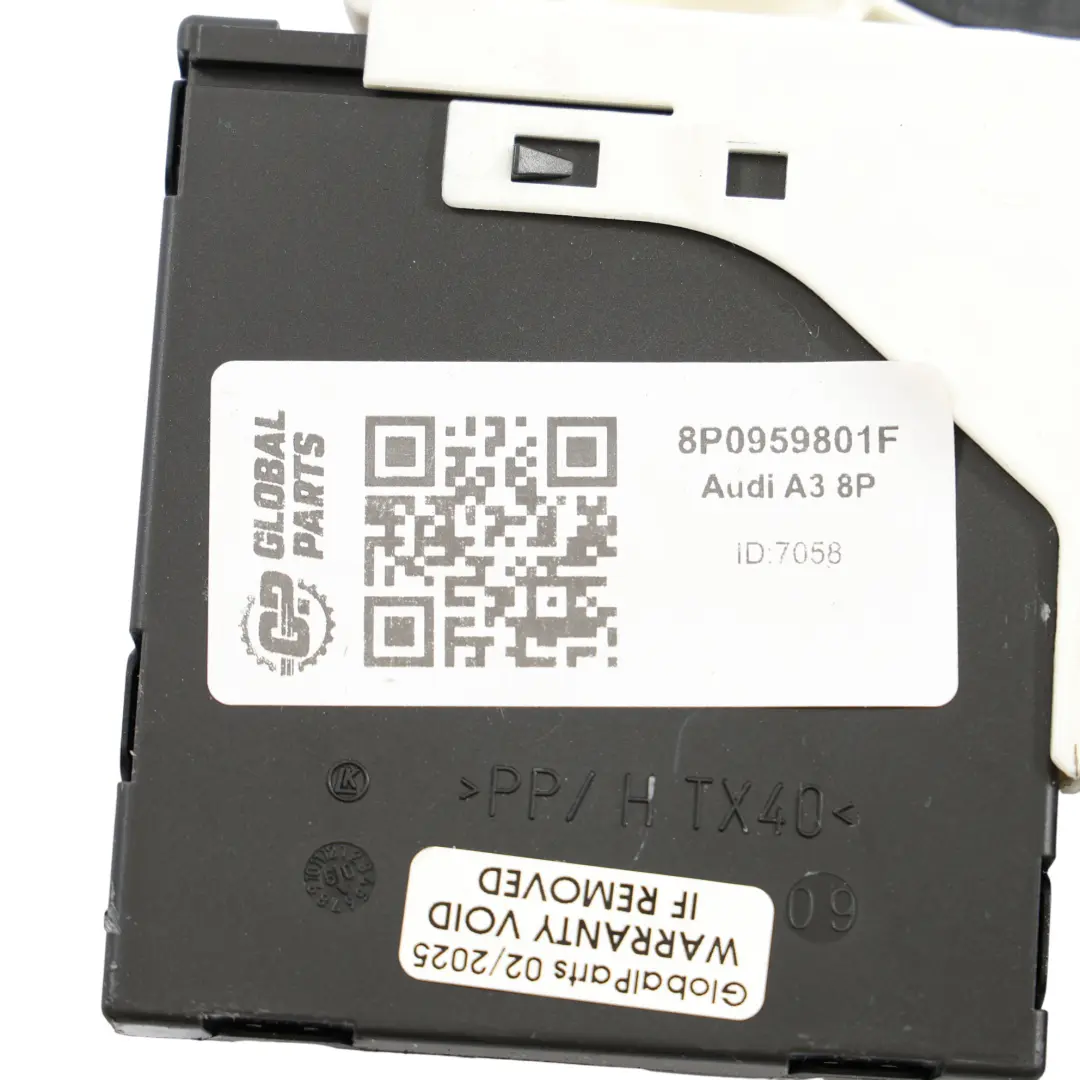 Audi A3 8P Alzacristalli Motore Regolatore Anteriore Destro - SKU 8P0959801F - Numero di parte 8P0959801F