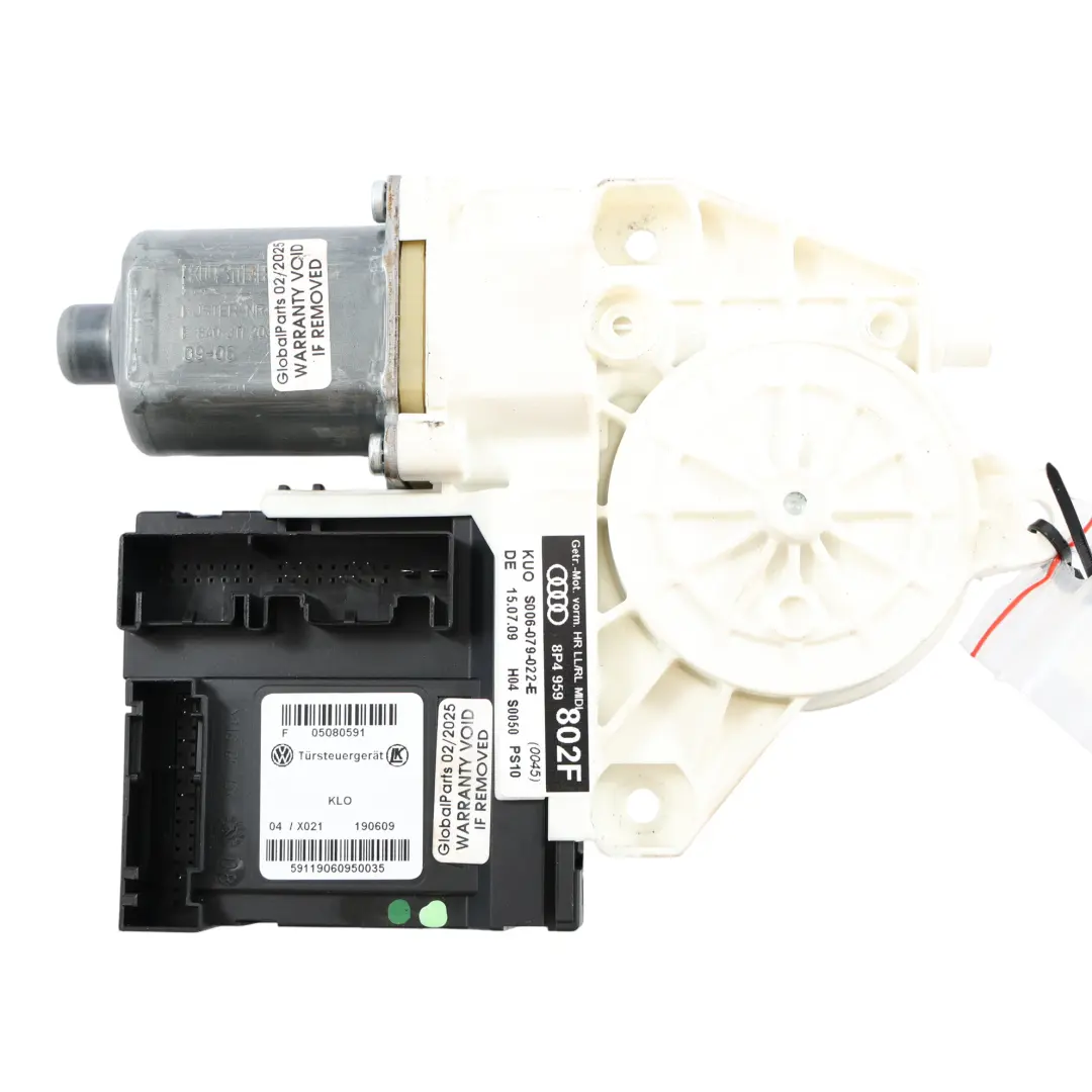 Door Window Lifter Regulator Motor Front Left N/S to Audi A3 8P with Part number 8P0959802F Audi A3 8P Door Window Lifter Regulator Motor Front Left N/S - SKU 8P0959802F - Part number 8P0959802F